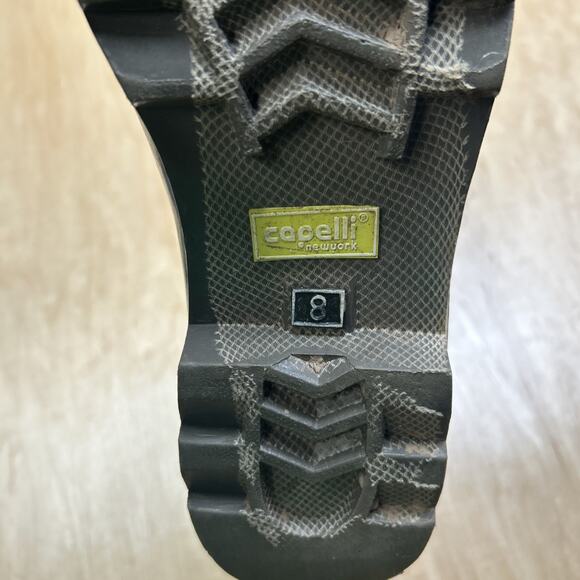 Capelli New York Women’s Rain Boots Size 8 Gray Plaid Rubber Knee High GC - Picture 6 of 9